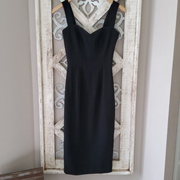 Dress the Population Women's Sleeveless Midi Elle Sheath Dress in Black - Picture 2 of 10